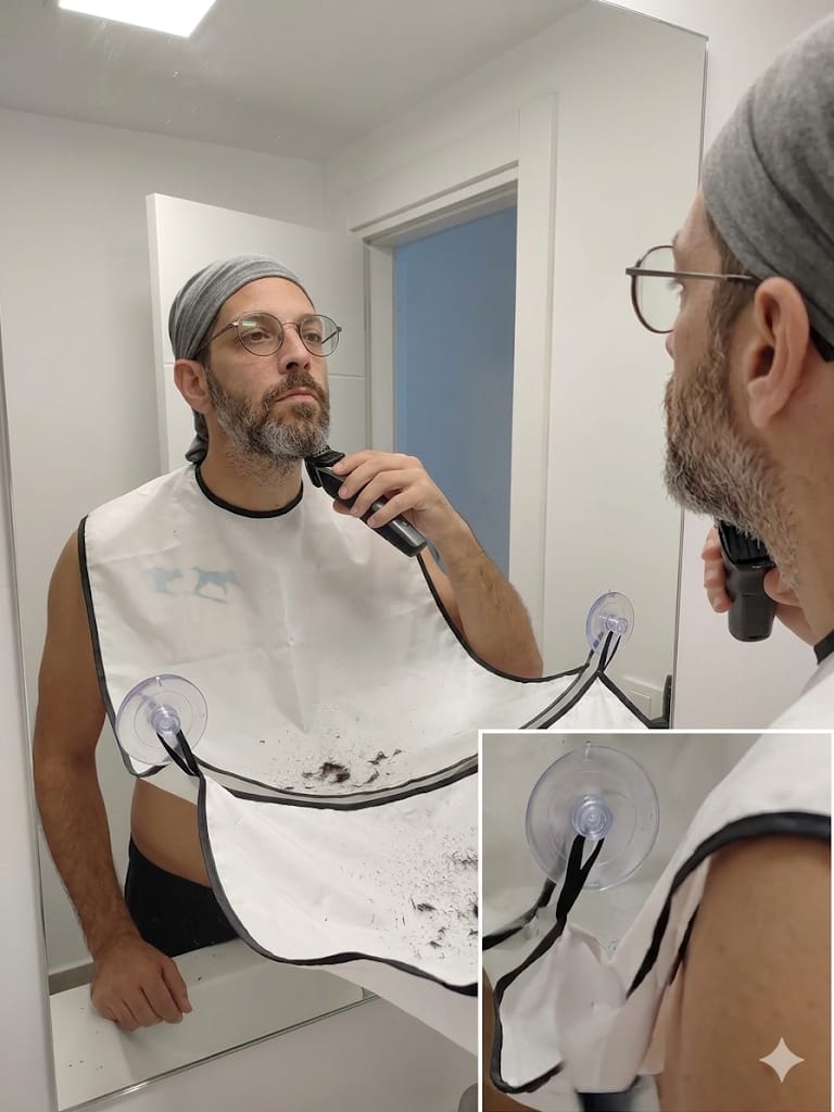סינר לגילוח הזקן בלי בלגן