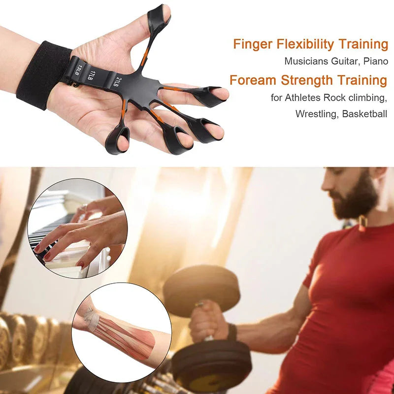 Finger Trainer Five Finger Rehabilitation Device Wrist Hand Grip Extender Therapy Tool Silicone Grip  Enhancer forearm exerciser