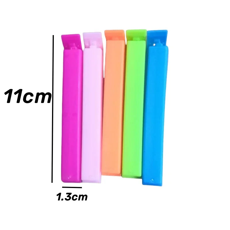 5-20pcs Colorful Sealing Clips Moisture-Proof Fresh-Keeping Snack Bag Sealer Clamp for Plastic Bags Reusable Kitchen Accessory